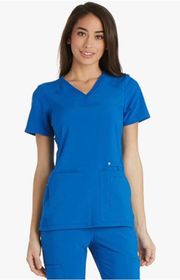 iFlex v-neck scrub top with stretchy knit side panels