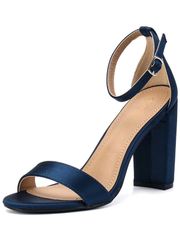 Chics Blue Suede Heels