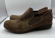 KORKS Gertrude Women Slip-On Taupe Brown Leather Shoes Size 7.5M