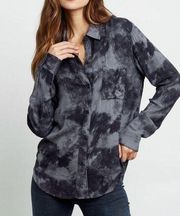 Rails Hunter Shirt in charcoal tie dye