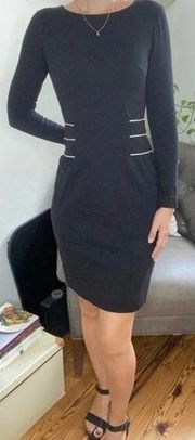 Antonio Melani Long Sleeve Black Bodycon Dress Size 0 (fits a 2/4)