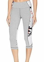 Gray Printed Cropped Leggings