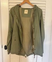 Army Green Hooded  Jacket