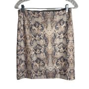 Snake Print Sequin Skirt