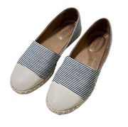 Adam Tucker by Me Too Size 7 Blue White Canvas Espadrille Flats Nautical