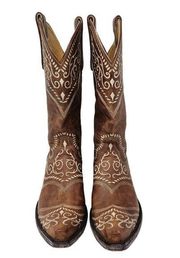 Old Gringo Sintra Leather Brown Embroidered Pattern Cowgirl Boots Western 9.5 B