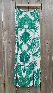 Vici Airliner Palm Print Palazzo Wide Leg Tropical Pants