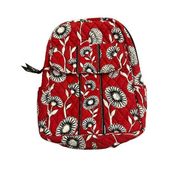 Vera Bradley Backpack Red Daisies Deco Daisy Quilted Purse Black White Floral