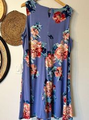 EST. 1946 Plus Size Sleeveless Tank Style Swing Floral Dress