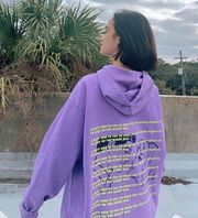 BOYS LIE x URBAN OUTFITTERS EXCLUSIVE REMIX PURPLE HOODIE - ONE SIZE