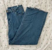 - High Waist Wide Leg Jeans DIY Raw Hem