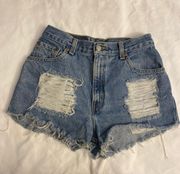 Levi’s Vintage  Distressed Cut Off Shorts