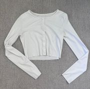 Hazel Boutique White Longsleeve Crop Top