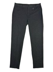 Chicos Size 2.5 US L 14 Ponte Knit Pant Charcoal Gray Tapered Leg Stretch Office