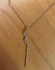 Stella and Dot Gold Lightning Bolt Charm Necklace