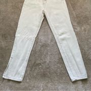 Adika Cream High Waisted Mom Jeans