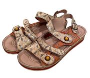 L'Artiste Spring Step Payokya Metallic Sandals Size 40 9