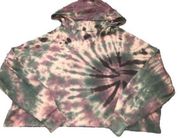 Project Social T Oversized Thermal Tiedye Long Sleeve Hoodie Small