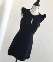 Black XOXO Keyhole Ruffled Sleeves Dress NWOT