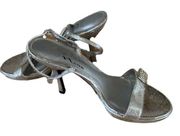 Heels Silver Sandals Womens 5.5 The Touch of Nina