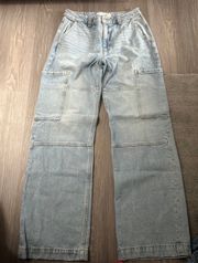 Wide Leg Cargo Jeans