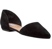 STEVE Madden Khai D'Orsay Black Suede Flats