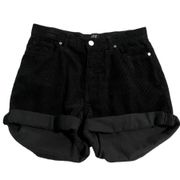 27  Urban Outfitters Corduroy High Waist Black Baggy Shorts Casual