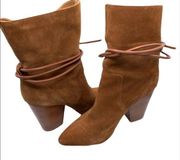 Urban Outfitters Carla Brown Slouch Suede Boots Size 8