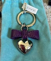 NWT COACH HEART KEYCHAIN