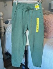 PUMA Sweatpants Cotton Sage Green Drawstring Elastic Womens Small Joggers New