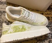 Dior Addict Sneaker Lime Toile De Jouy Technical Fabric size 40