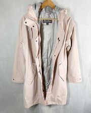 Eddie Bauer Women's Port Townsend Trench Coat Size Large Blush Pink