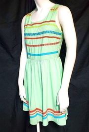 Esley Green, Blue, & Pink Dress (Small)