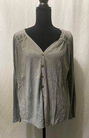 Gray Long Sleeve Shirt