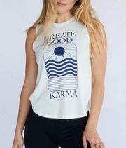 Create Good Karma White Tank Top M