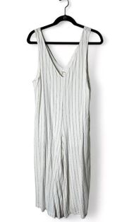 By Together - Cotton/Linen Pin Stripe Jump Suit - Sz. L