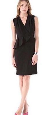 Brooklyn size 4 Black Peplum Knee Length sleeveless dress