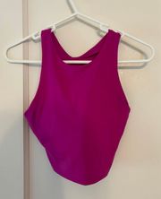 Magenta-Pink Conscious Crop Sports Bra Top