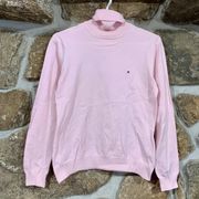 Y2K Bubble Gum Pink Thin  Turtleneck Sweater