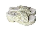 Beach By Matisse Natural Reflections Woven Raffia Sandals Size 9