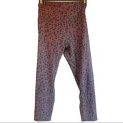 Zobha Activewear Yoga Brown Leopard Print Stretchy Athletic Cropped Pants Size S