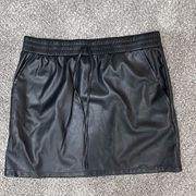 faux leather skirt