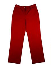 St John's Sport Red Straight Leg Pants - Women's Size 2