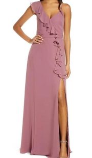 Marchesa Notte Aline Chiffon Ruffle Gown Size 12