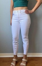 Vineyard Vines Cropped Raw Hem White Jeans Size 27