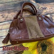 Steve Madden brown gold stud purse pocketbook