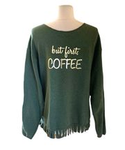 Sweatshirt Coffee Womens Oversized Medium Custom Design