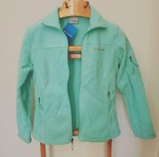Columbia  Fleece Jacket Small Cool Intervention Full Zip Light Teal