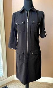 Women’s Cargo Shirtdress in Black