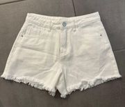 White Jean Shorts